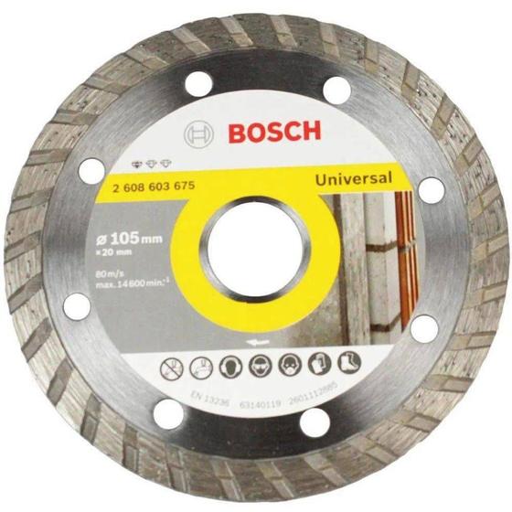 Imagem de Disco Diamantado Bosch Turbo Universal Seco Úmido 105X20 Std