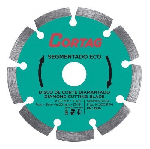 Imagem de Disco Diamantado Concreto Alvenaria 110mm Seg  Cortag