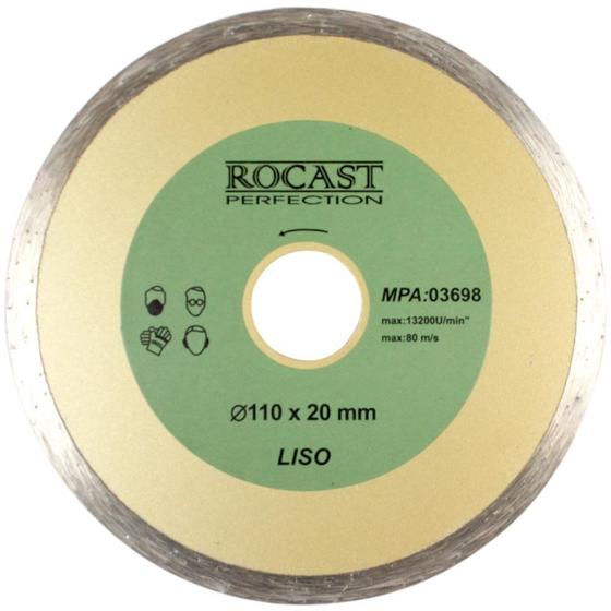 Imagem de Disco diamantado liso 110 x 20 mm rocast