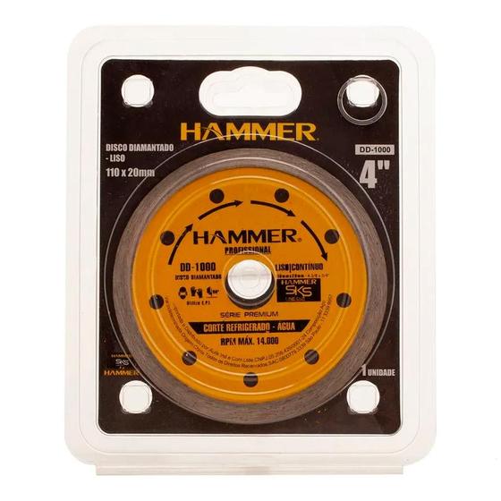 Imagem de Disco Diamantado Liso Continuo 4.3/8 DD1000 Hammer
