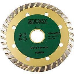 Imagem de Disco Diamantado Rocast Turbo 110mm 4.3/8" X F20