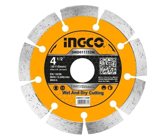 Imagem de Disco diamantado segmentado ingco 4.1/2 115mmx22,2mm