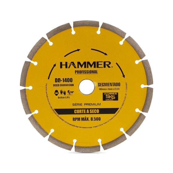 Imagem de Disco Diamantado Seguimentado 7" Hammer- GYDD1400