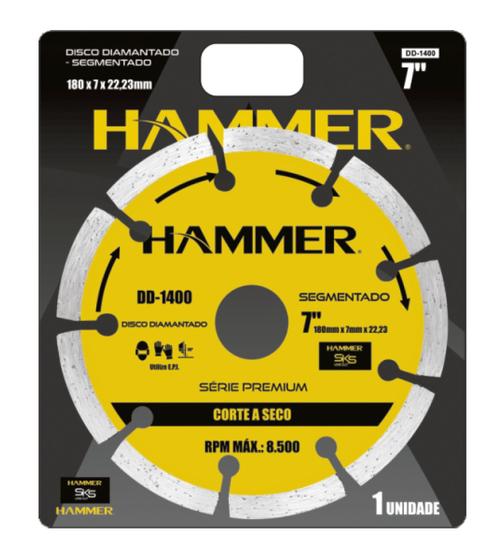 Imagem de Disco Diamantado Seguimentado 7" Hammer- GYDD1400