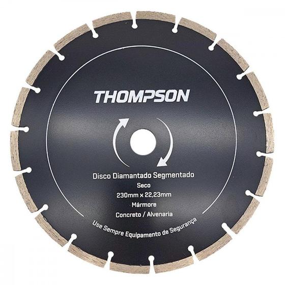 Imagem de Disco Diamantado Thompson Segmentado Seco 230Mm X 22,23Mm - 9'' - 1376