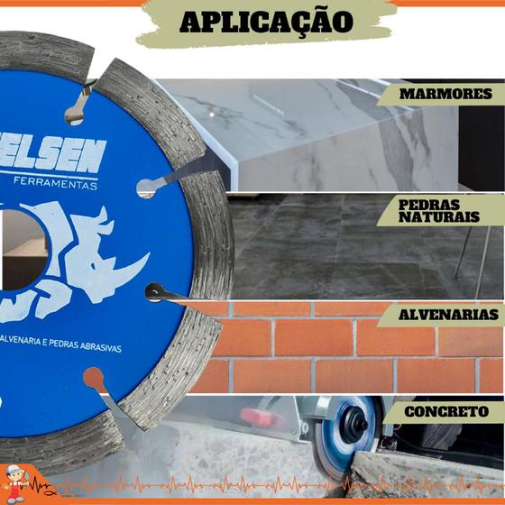 Disco diamantado turbo para cortes em marmore granitos alvenaria e telhas precisão e rendimento Menor preço em Disco diamantado turbo para cortes em marmore granitos alvenaria e telhas precisão e rendimento