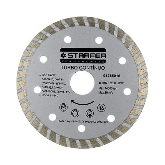 Imagem de Disco Diamantado Turbo Starfer Embalagem Com 10