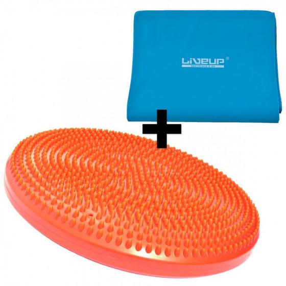 Disco Equilibrio Inflavel + Faixa Elastica Forte Azul Liveup Liveup Sports Menor preço em Disco Equilibrio Inflavel + Faixa Elastica Forte Azul Liveup Liveup Sports