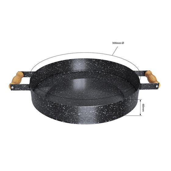 Imagem de Disco Esmaltado 30cm de diâmetro  com Borda e Alças