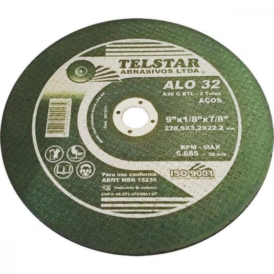 Imagem de Disco Ferro Telstar 09 X 1/8 X 7/8 2 Telas  301211 - Kit C/5