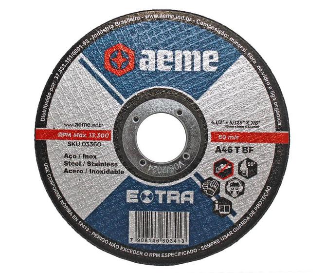 Imagem de Disco Fino de Corte Aço 4.1/2X5/128X7/8 Extra Aeme