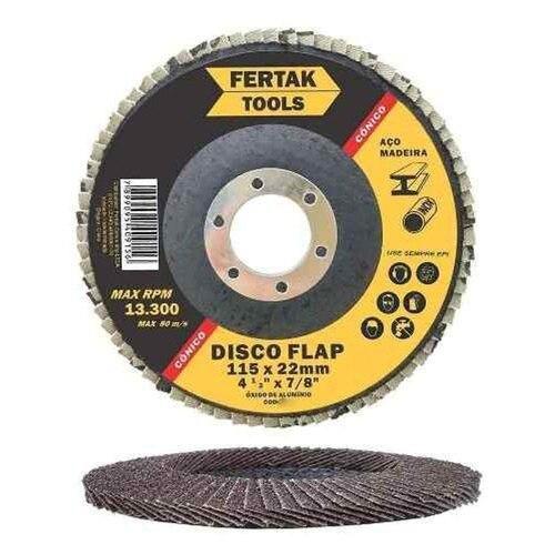 Imagem de Disco flap 115mm grao 100 fertak tools