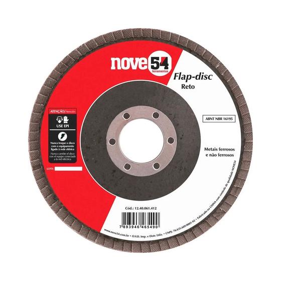 Imagem de Disco Flap De Desbaste 4.1/2'' 115mm  G60 Com fibra  - Nove54