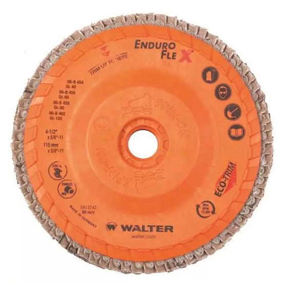 Imagem de Disco Flap Enduro Flex 4.1/2" Grão 120 Walter 06B432