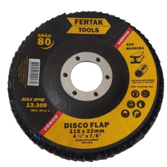 Imagem de Disco Flap Fertak Tools 4.1/2 x 7/8  115mm