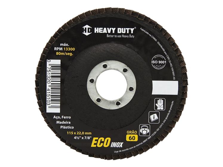 Imagem de Disco Flap Grão 60 Ecoinox 4.1/2 115mm - Heavy Duty
