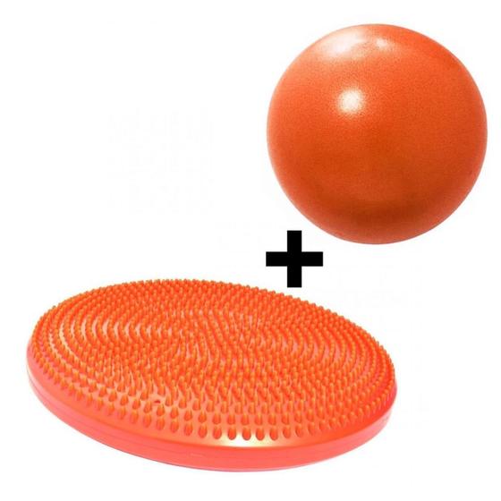 Disco Inflavel Equilibrio + 1 Overball para Pilates 25cm Alaranjanda Liveup Sports Menor preço em Disco Inflavel Equilibrio + 1 Overball para Pilates 25cm Alaranjanda Liveup Sports