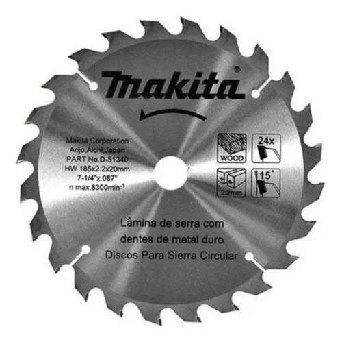 Imagem de Disco Lâmina Serra Circular 24 Dente D-51340 Makita 185x20mm