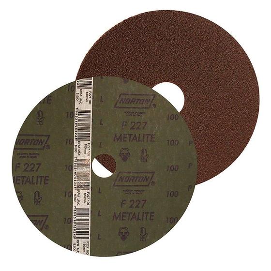 Imagem de Disco Lixa Norton F227 G080 4,5 Polegadas - Embalagem com 10 Unidades