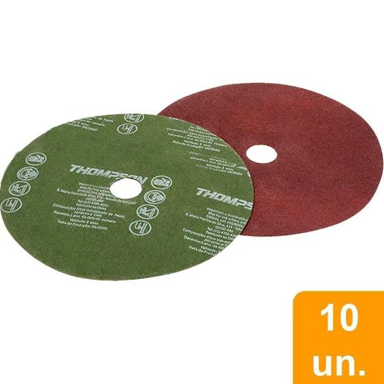 Imagem de Disco Lixa Thompson 4.1/2 G50 - Embalagem com 10 Unidades