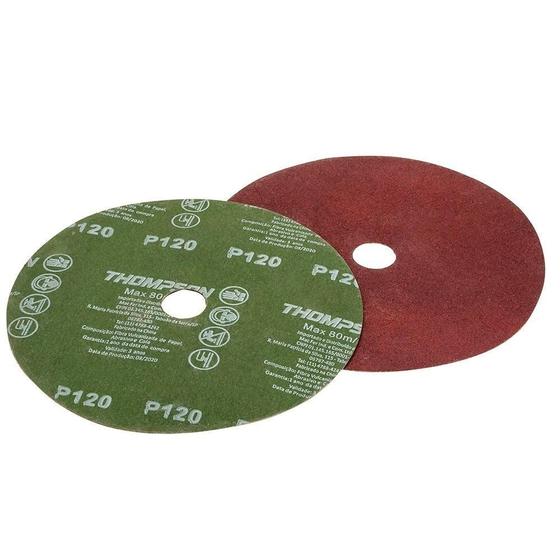 Imagem de Disco Lixa Thompson 4.1/2 G80 - Embalagem com 10 Unidades