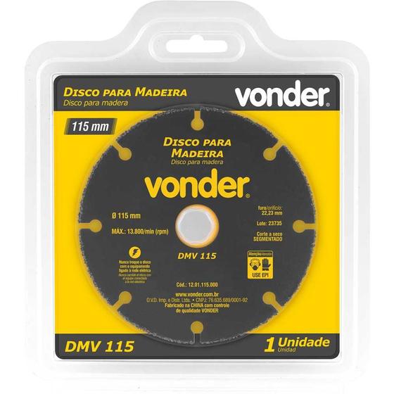 Imagem de Disco p/madeira 115mm dmv115 vonder