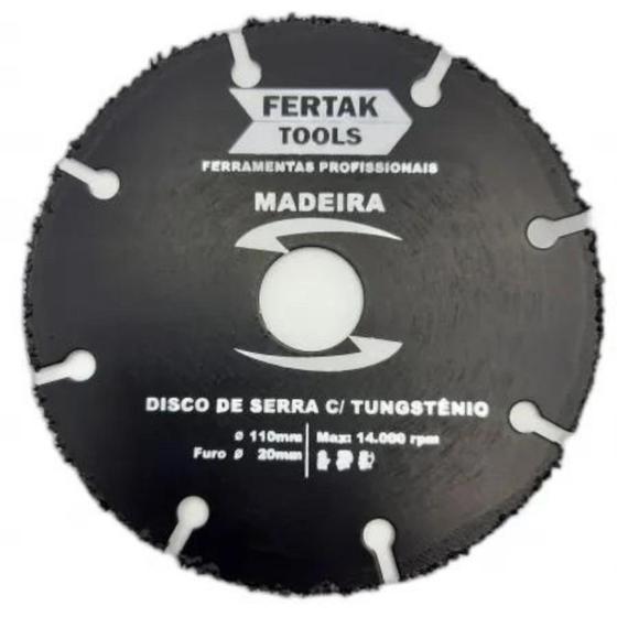 Imagem de Disco p/ madeira c tungstenio - 110 x 20 mm fertak