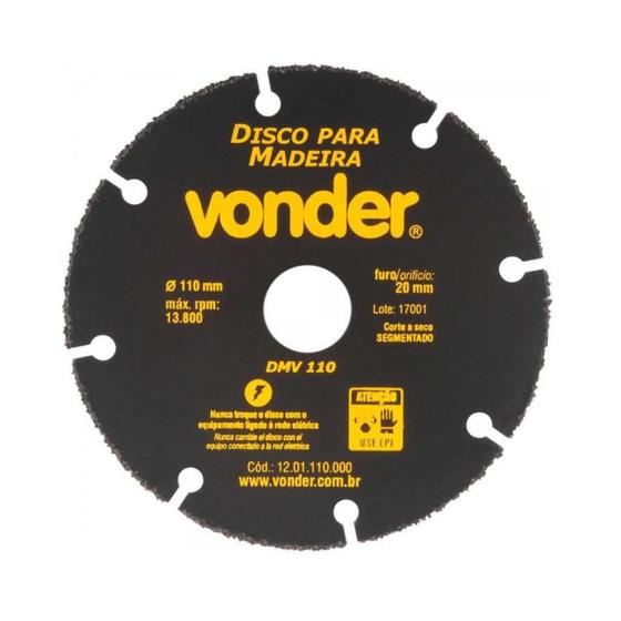 Imagem de Disco Para Madeira 110MM DMV110 - Vonder