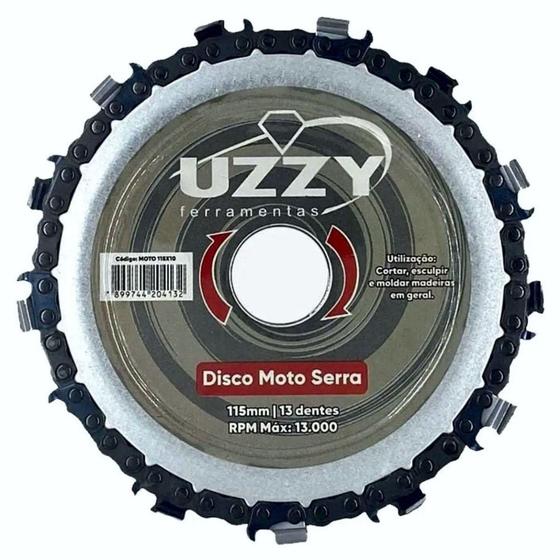 Imagem de Disco Para Madeira Corrente Motosserra Rebolo Dentado - Uzzy