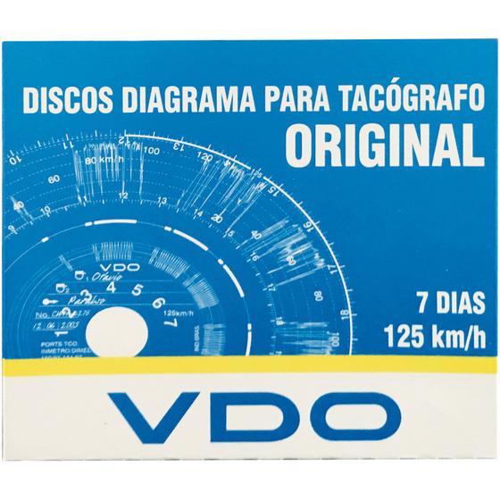 Disco para tacógrafo 7 dias 125 Km/h VDO Menor preço em Disco para tacógrafo 7 dias 125 Km/h VDO
