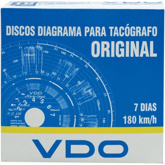 Imagem de Disco para tacógrafo 7 dias 180 Km/h VDO