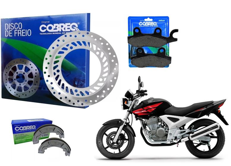 Imagem de Disco Pastilha Lona De Freio Cobreq Cbx 250 Twister De 2001 Ate 2008 Cb 300 Sem Abs