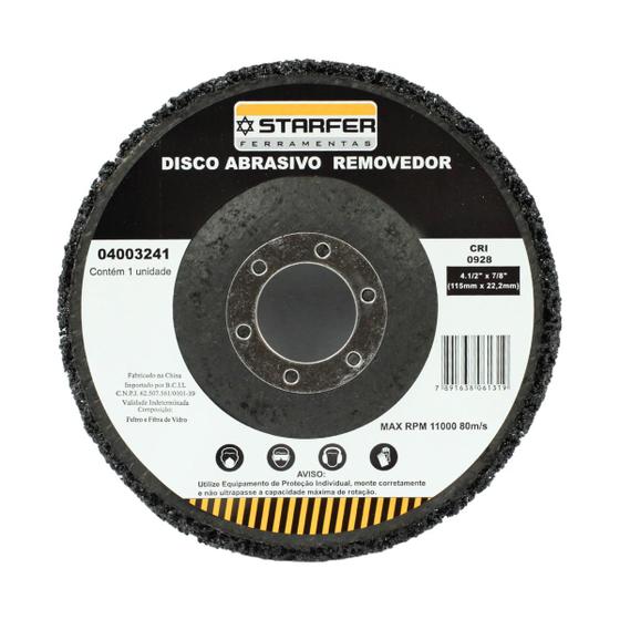 Disco Removedor Abrasivo Para Desbate Metais 4.1/2 Starfer é boa?