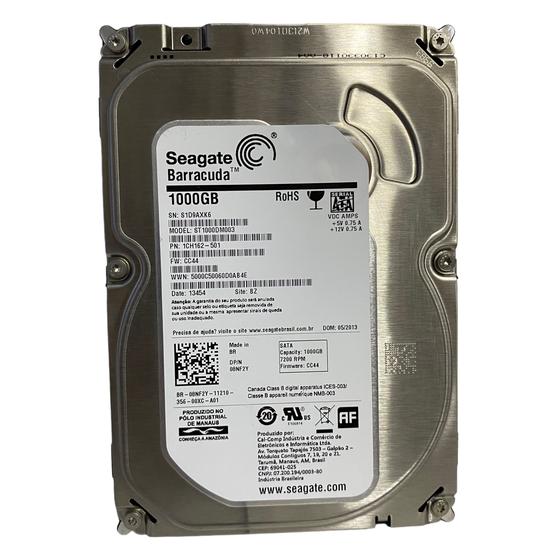 Disco Rígido Interno 1tb Sata Barracuda St1000dm003 Seagate Menor preço em Disco Rígido Interno 1tb Sata Barracuda St1000dm003 Seagate