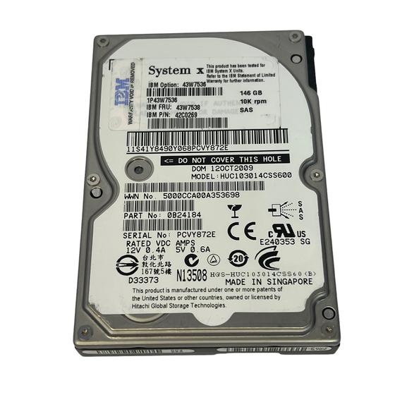 Imagem de Disco Rígido Interno Hd 146gb 10k Sas Fru 43w7538 /42c0269