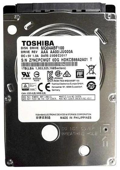 Imagem de Disco Rígido Interno Toshiba Mq04Abf Series Mq04Abf100 1Tb