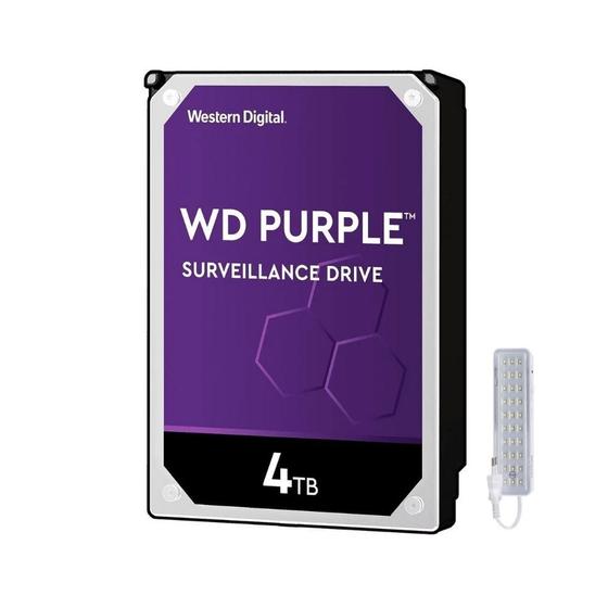 Imagem de Disco Rígido WD Purple HD 4TB para CFTV WD40PURZ Intelbras
