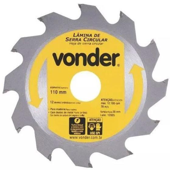 Imagem de Disco Serra Circular 12 Dentes 110mm Vonder