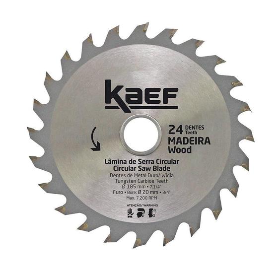 Imagem de Disco Serra Circular Kaef 185mm 24 Dentes