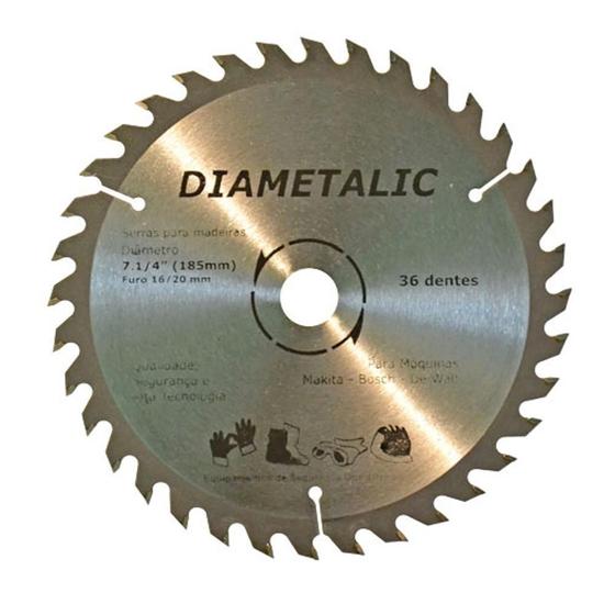 Imagem de Disco Serra Para Madeira 180Mm 7.1/4'' 36 Dentes Diametalic