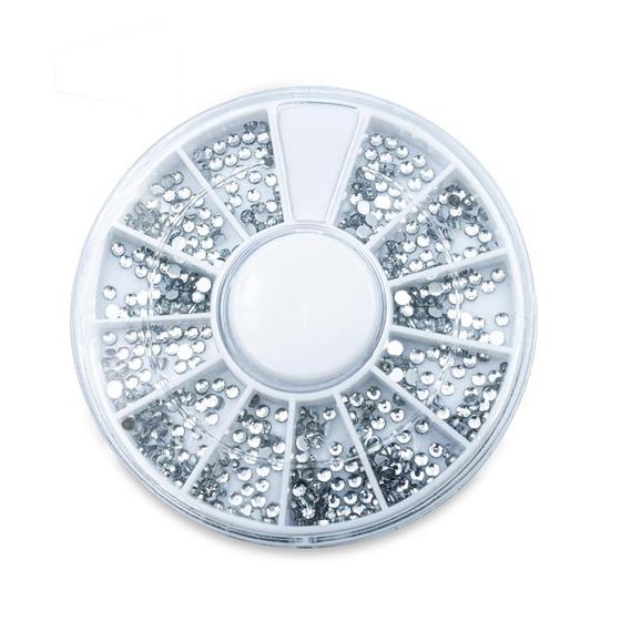 Imagem de Disco Strass Prata 12 Divisórias - Decoração Unhas