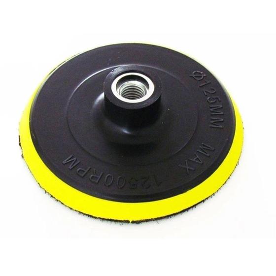 Imagem de Disco Suporte de Borracha 125 mm Base Aderente Rosca M14 - Black Jack