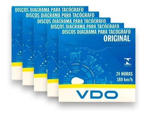 Imagem de Disco Tacógrafo 180km Diário 24 Horas - Vdo Kit com 5 Caixas