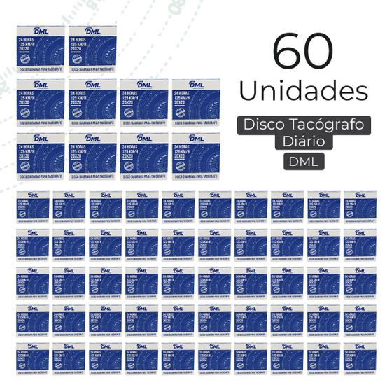 Imagem de Disco Tacografo Diario 125km x 24 horas Analogico 60 caixas