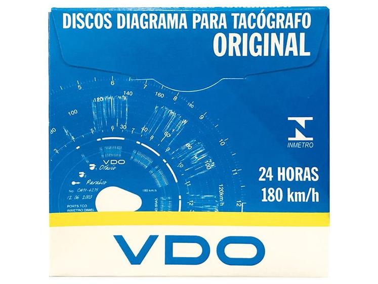 Imagem de Disco Tacografo Diario 180 Km 10 Jogos - VDO