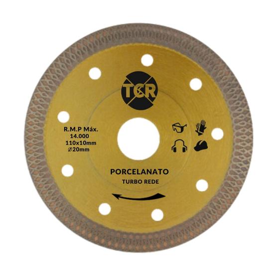 Imagem de Disco Turbo Rede Extra Fino 110x10x1.2MM Ecco Dourado Para Esmerilhadeira