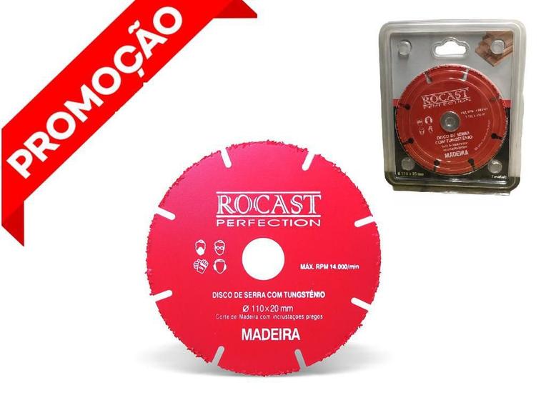 Imagem de Discos Corte Serra Com Tungstênio 110 X 20 Mm Para Madeira