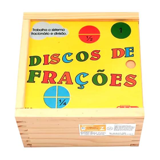 Imagem de Discos de frações Brinquedo Pedagógico - Carimbras - 4 anos