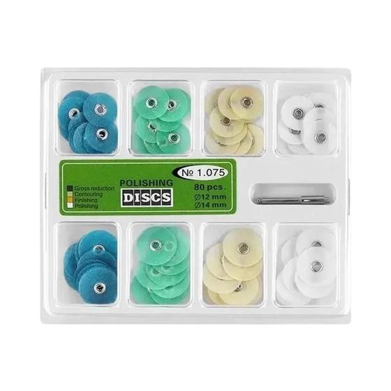 Imagem de Discos de Polimento Flexíveis (80 Peças) - Kit para Acabamento Dental em Restaurações Iônicas