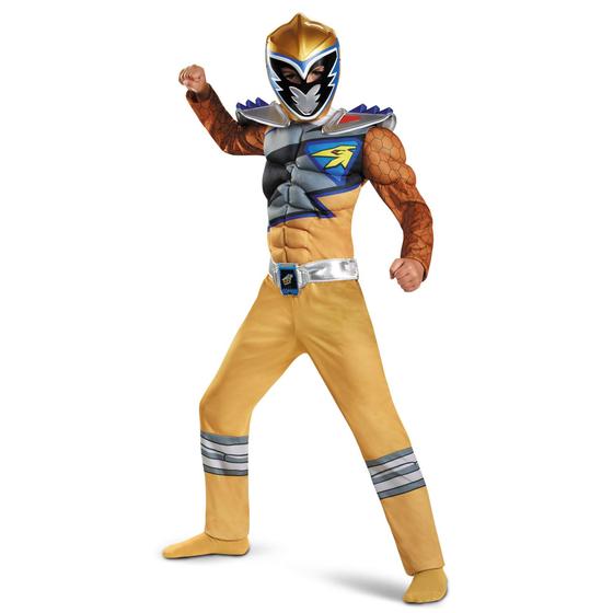 Imagem de Disfarce dourado Power Rangers Dino Charge com máscara de menino